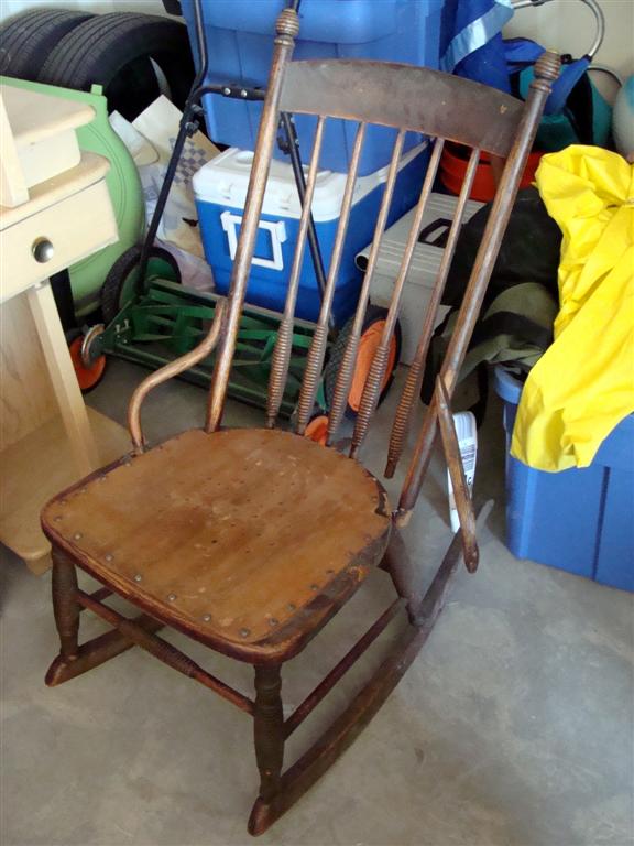 diddle dumpling Before and After Antique Rocking Chair Restoration
